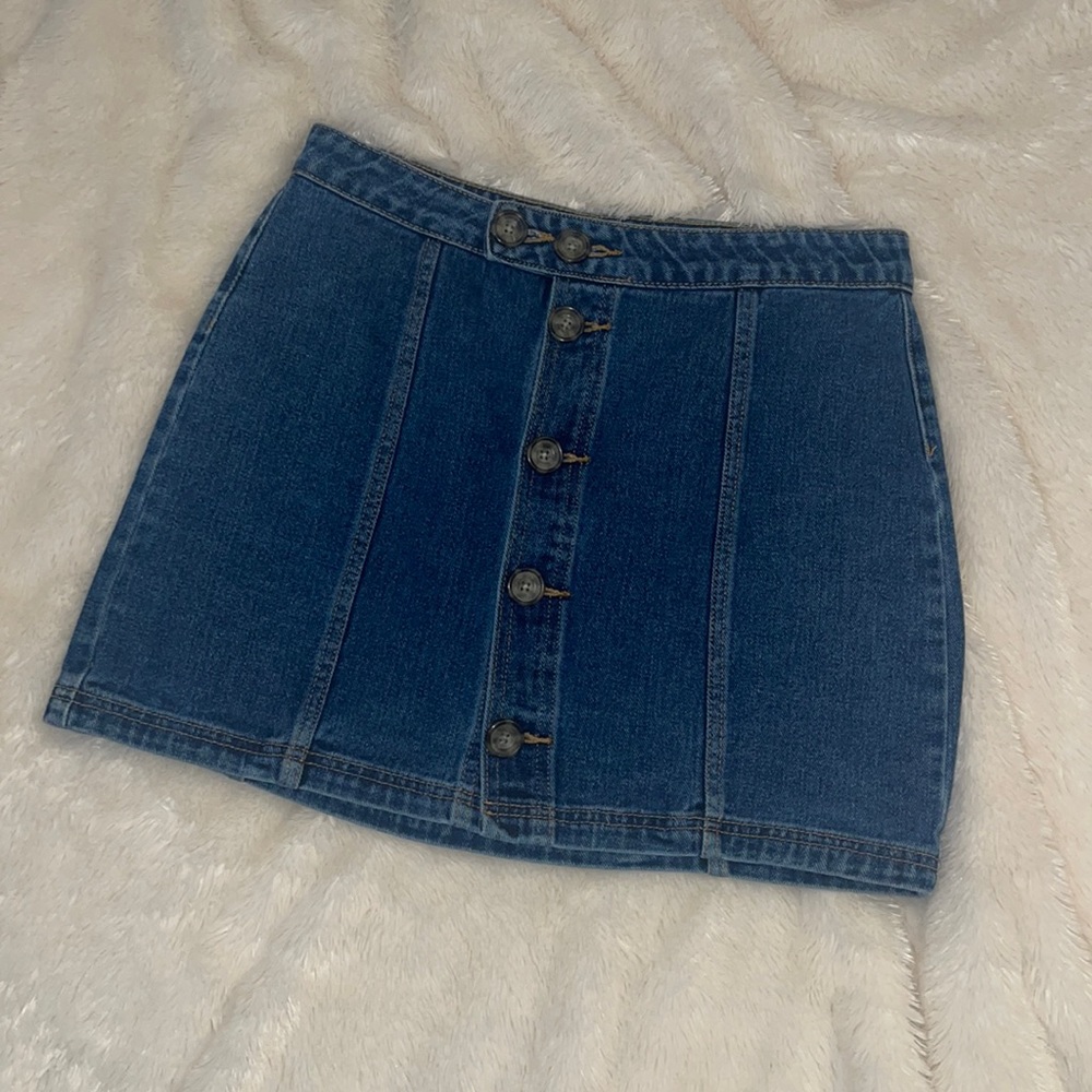 Denim mini skirt